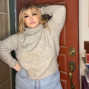 Off the shoulder/turtle neck sweater